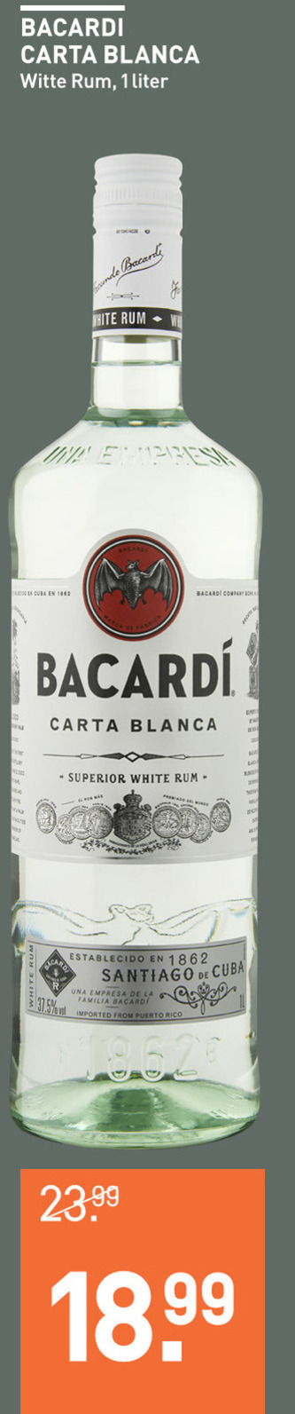 Bacardi   rum folder aanbieding bij  Gall & Gall - details