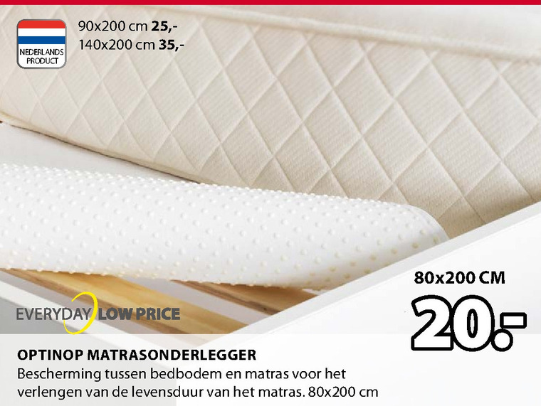 erts Additief lip matrasbeschermer folder aanbieding bij Jysk - details