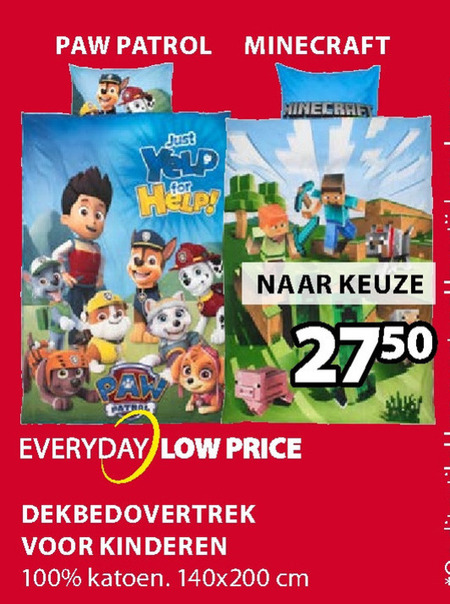 Paw Patrol   kinderdekbedovertrek folder aanbieding bij  Jysk - details