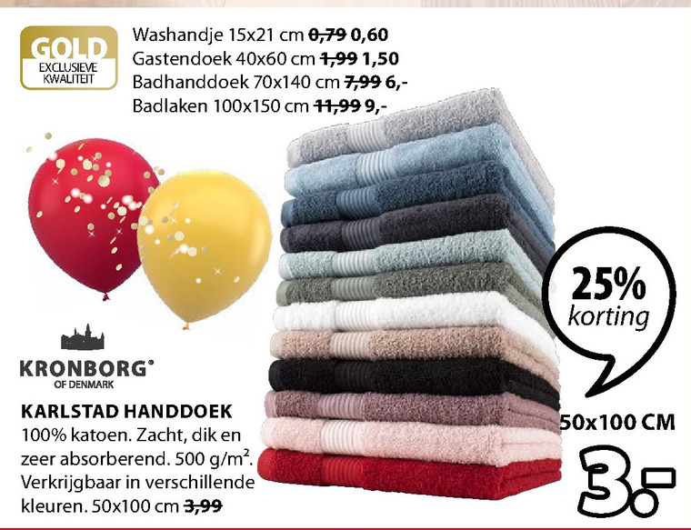 Kronborg   handdoek folder aanbieding bij  Jysk - details