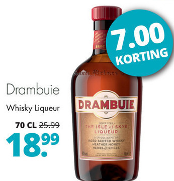 Drambuie   likeur folder aanbieding bij  Mitra - details