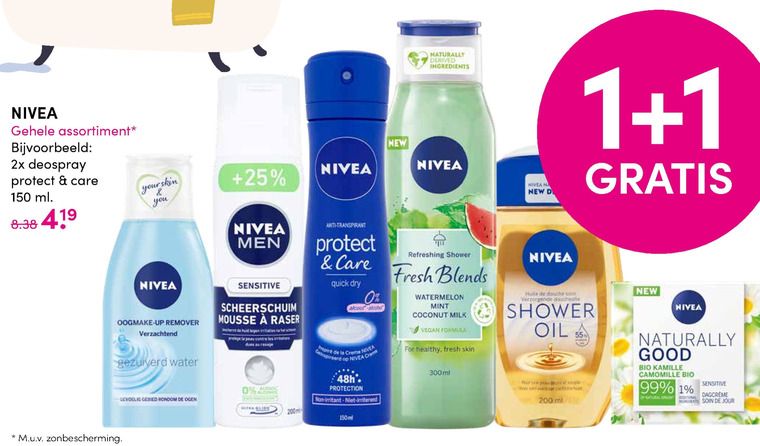 Nivea   dagcreme, heren gezichtsverzorging folder aanbieding bij  DA - details