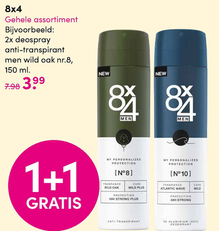 8x4   deodorant folder aanbieding bij  DA - details