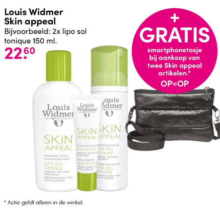 Louis Widmer   reinigingslotion folder aanbieding bij  DA - details