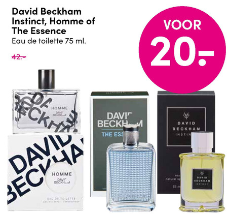 David Beckham   eau de toilette folder aanbieding bij  DA - details