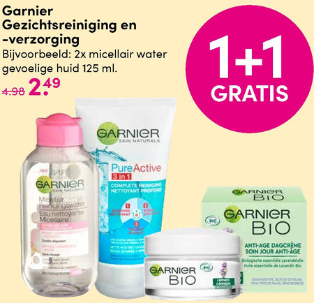 Garnier Skin Active   gezichtsreiniging, gezichtsverzorging folder aanbieding bij  DA - details