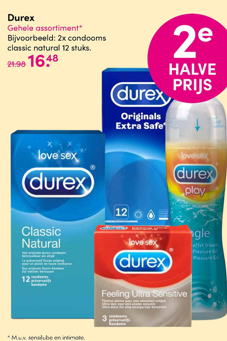 Durex   erotiek, condooms folder aanbieding bij  DA - details