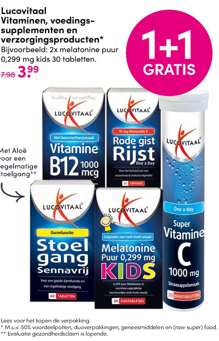 Lucovitaal   vitamine, voedingssupplement folder aanbieding bij  DA - details