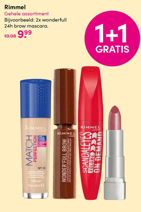 Rimmel   mascara, nagellak folder aanbieding bij  DA - details