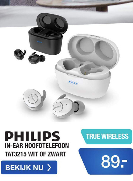 Philips   oortelefoon folder aanbieding bij  Electroworld - details