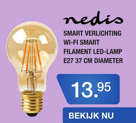 Nedis   smart ledlamp folder aanbieding bij  Electroworld - details