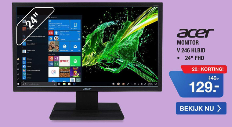 Acer   monitor folder aanbieding bij  Electroworld - details