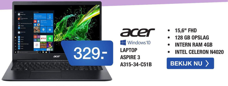 Acer   notebook folder aanbieding bij  Electroworld - details