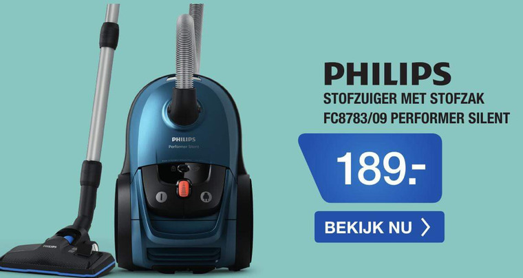 Philips   stofzuiger folder aanbieding bij  Electroworld - details