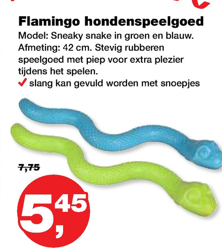 Flamingo   hondenspeeltje folder aanbieding bij  Jumper - details