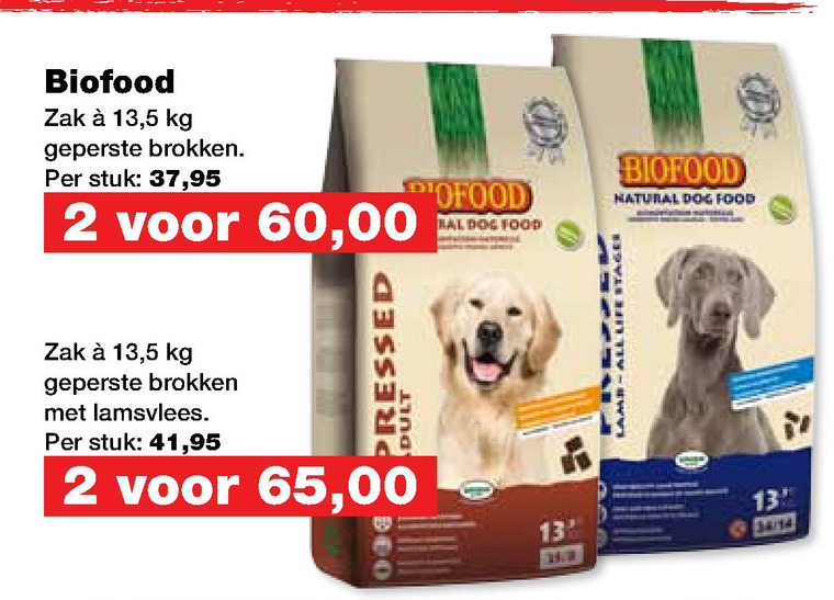 Biofood   hondenvoer folder aanbieding bij  Jumper - details