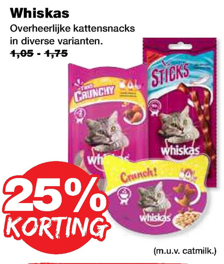 Whiskas   kattensnacks folder aanbieding bij  Jumper - details