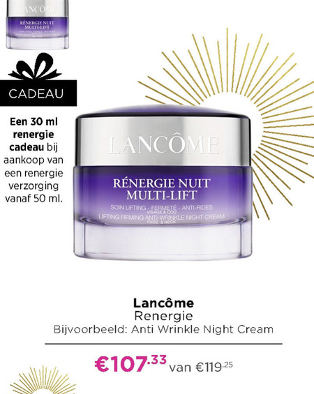 Lancome   nachtcreme folder aanbieding bij  Ici Paris XL - details