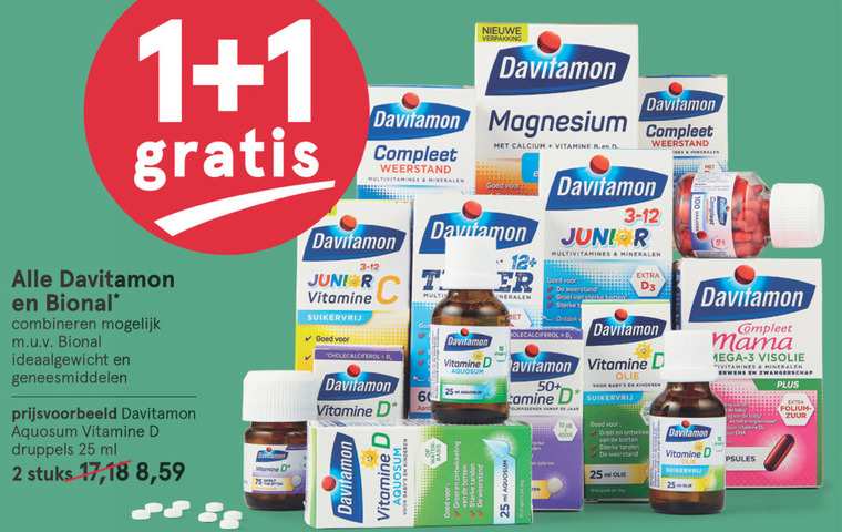 Davitamon   voedingssupplement, vitamine folder aanbieding bij  Etos - details