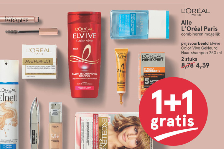 L Oreal   shampoo, conditioner folder aanbieding bij  Etos - details