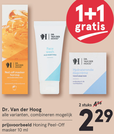 Dr van der Hoog   nachtcreme, gezichtsmasker folder aanbieding bij  Etos - details