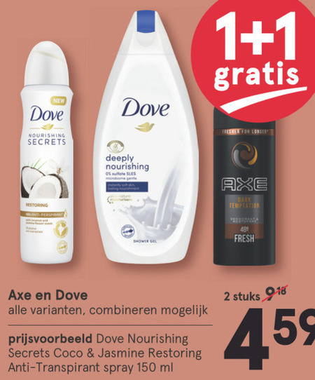 Dove   deodorant, douchegel folder aanbieding bij  Etos - details