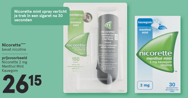 Nicorette   stoppen met roken folder aanbieding bij  Etos - details