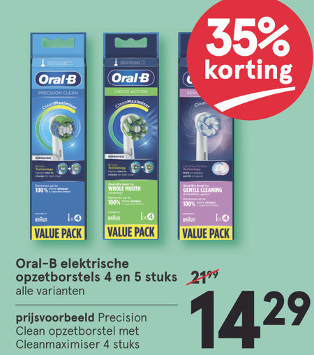 Braun Oral-B   opzetborstel folder aanbieding bij  Etos - details