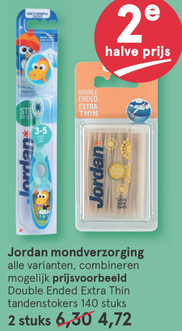 Jordan   tandenstokers, tandenborstel folder aanbieding bij  Etos - details