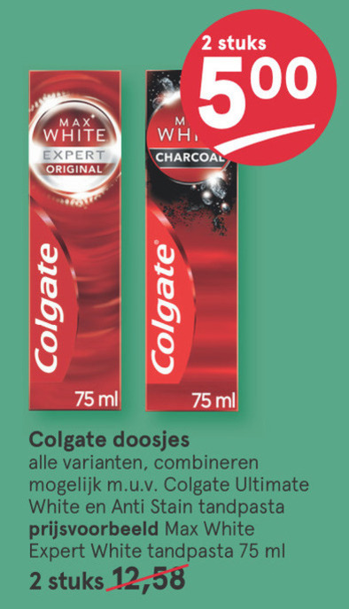 Colgate   tandpasta folder aanbieding bij  Etos - details