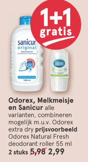 Odorex   badschuim, deodorant folder aanbieding bij  Etos - details