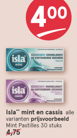 Isla   keelpastilles folder aanbieding bij  Etos - details