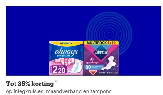 Libresse   inlegkruisjes, tampons folder aanbieding bij  Bol.com - details