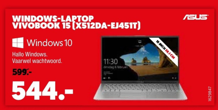 Asus   notebook folder aanbieding bij  Mediamarkt - details