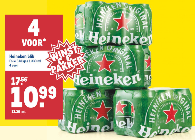 Heineken   blikje bier folder aanbieding bij  Makro - details