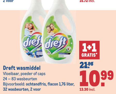 Dreft   wasmiddel folder aanbieding bij  Makro - details