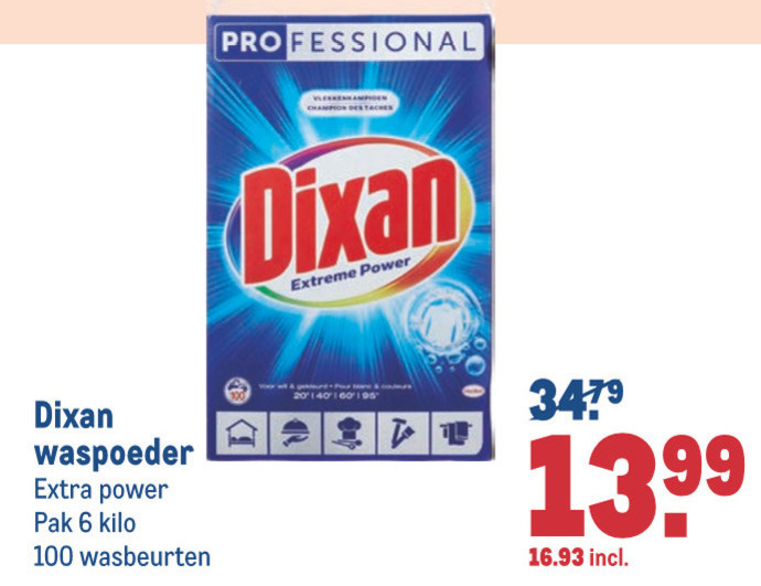 Dixan   wasmiddel folder aanbieding bij  Makro - details