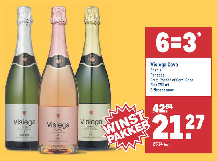 Visiega   champagne sparkling wijn folder aanbieding bij  Makro - details