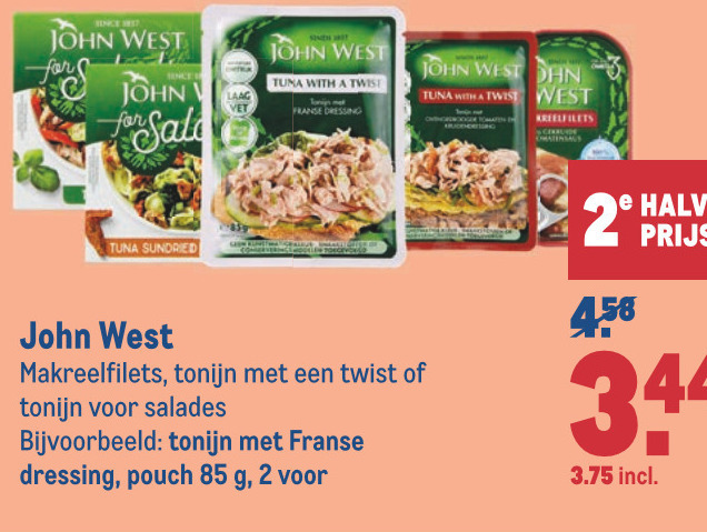 John West   makreelconserven, tonijn in blik folder aanbieding bij  Makro - details