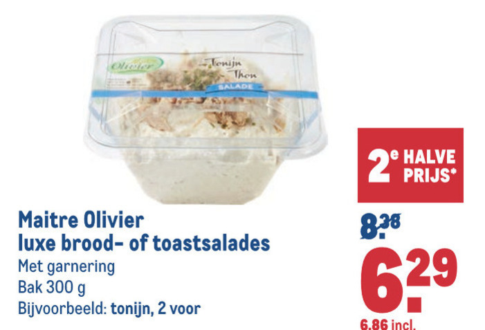 Maitre Olivier   salade folder aanbieding bij  Makro - details