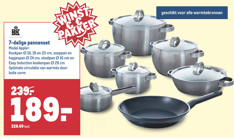 BK   pannenset folder aanbieding bij  Makro - details