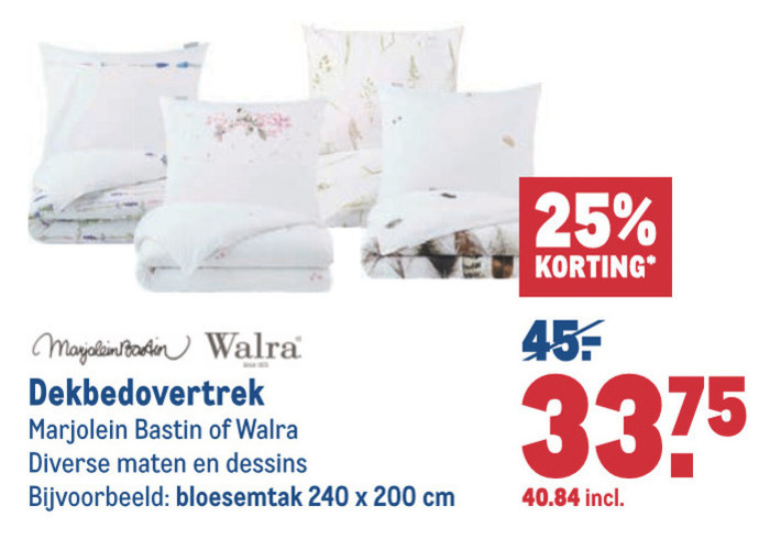 Walra   dekbedovertrek folder aanbieding bij  Makro - details