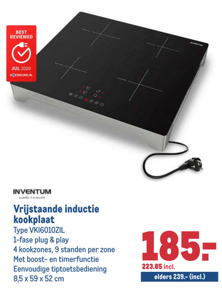 Inventum   inductiekookplaat folder aanbieding bij  Makro - details