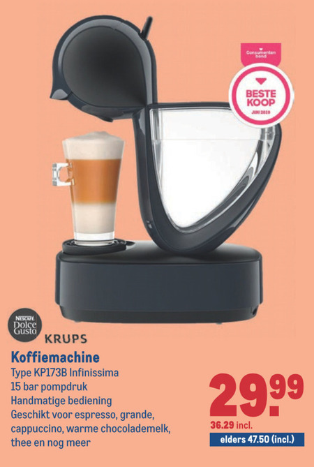 Krups   dolce gusto apparaat folder aanbieding bij  Makro - details