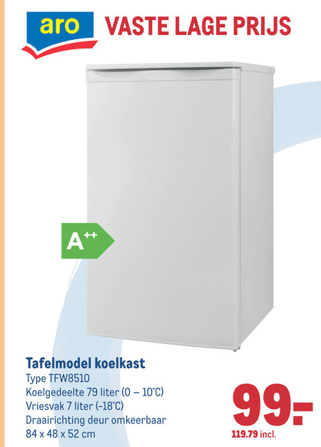 Aro   tafelmodel koelkast folder aanbieding bij  Makro - details