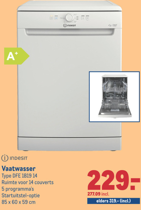 Indesit   vaatwasmachine folder aanbieding bij  Makro - details