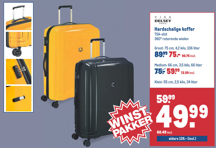 Delsey koffer aanbieding bij Makro - details