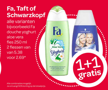 Schwarzkopf   douchegel, shampoo folder aanbieding bij  Spar - details