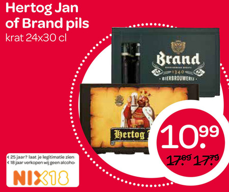 Brand   krat bier folder aanbieding bij  Spar - details