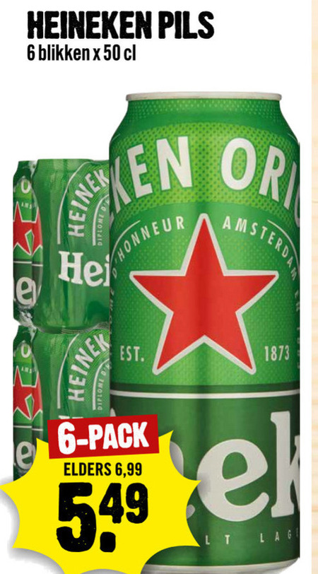 Heineken   blikje bier folder aanbieding bij  Dirck III - details